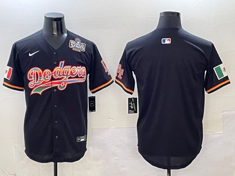 Men Los Angeles Dodgers Blank Black rainbow Nike 2025 MLB Jersey style 3->los angeles dodgers->MLB Jersey